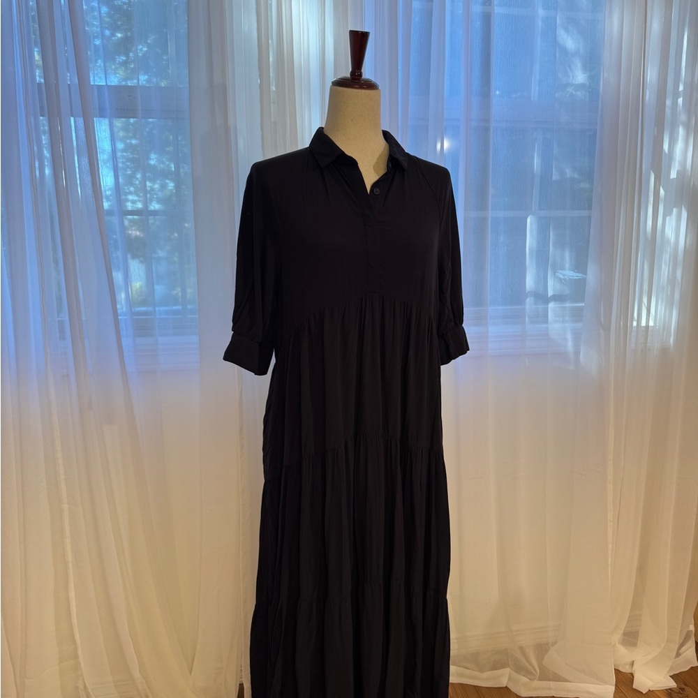 NATURAL LIFE Black Long Sleeve Dress